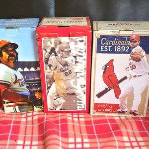St. Louis Cardinals Baseball 3 Bobbleheads